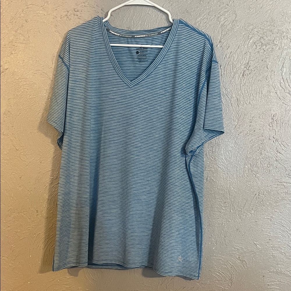 Classic Blue Striped V-Neck Women's Tee